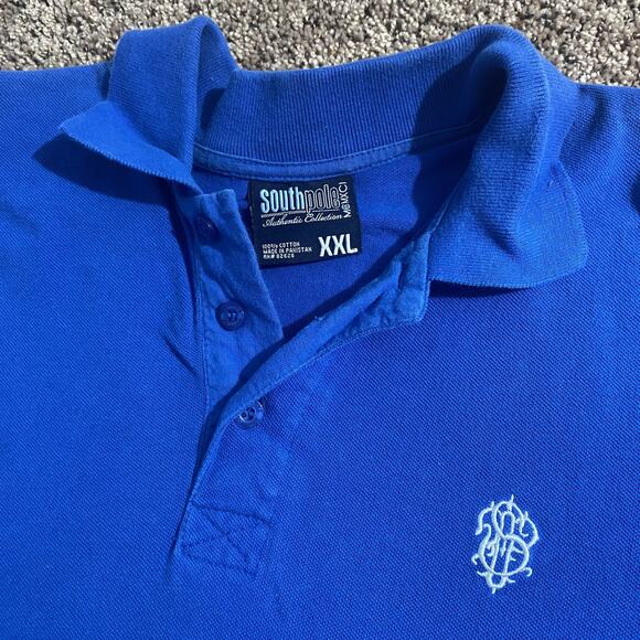 Southpole Polo Shirt Mens 2XL Authentic Collection Embroidered Monogram Casual - Picture 3 of 8